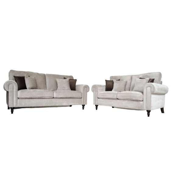 Countess Traditional Fabric Sofa Range 4 Seater Wide Choice Colour + Fabric