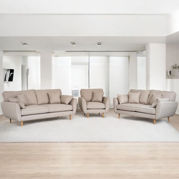 Paige Modern Classic Fabric Sofa Range 3 & 2 & Armchair Set Wide Choice Colour + Fabric