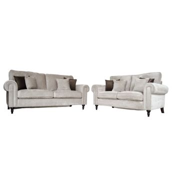 Countess Traditional Fabric Sofa Range 4 Seater Wide Choice Colour + Fabric
