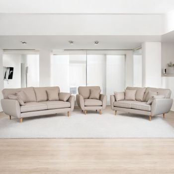 Paige Modern Classic Fabric Sofa Range 3 & 2 & Armchair Set Wide Choice Colour + Fabric