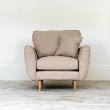 Paige Modern Classic Fabric Sofa Range Armchair Wide Choice Colour + Fabric