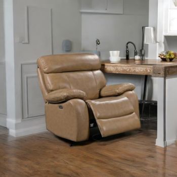 Hampshire Leather Power Recliner Armchair